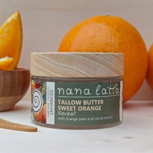 Tallow Butter Sweet Orange - with Orangepeel wax (vitamin C) & Carrot extract